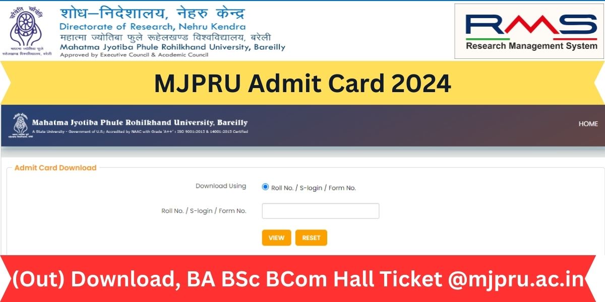 MJPRU Admit Card 2024